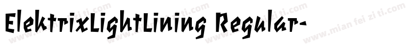 ElektrixLightLining Regular字体转换